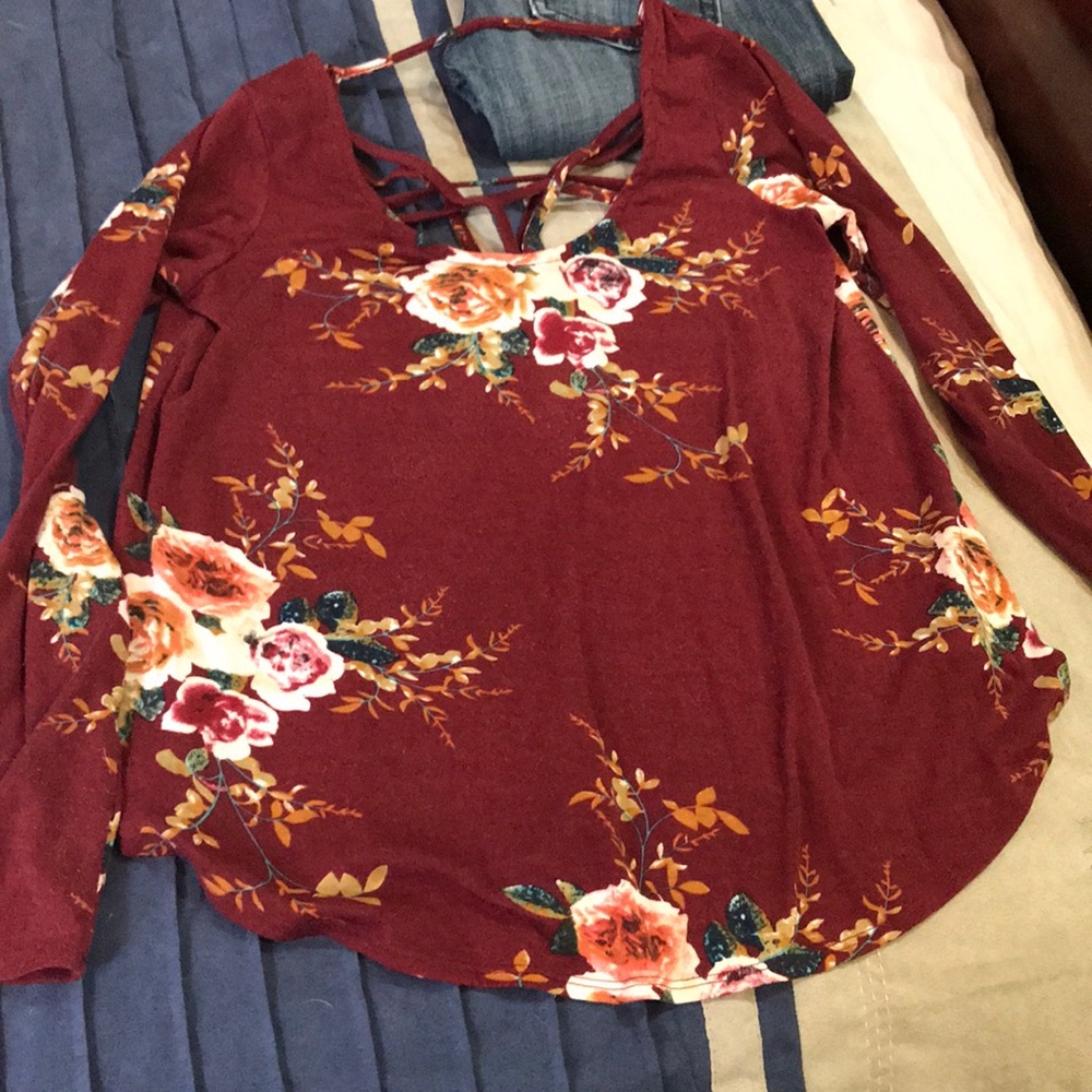 Day trip strapped long sleeve shirt